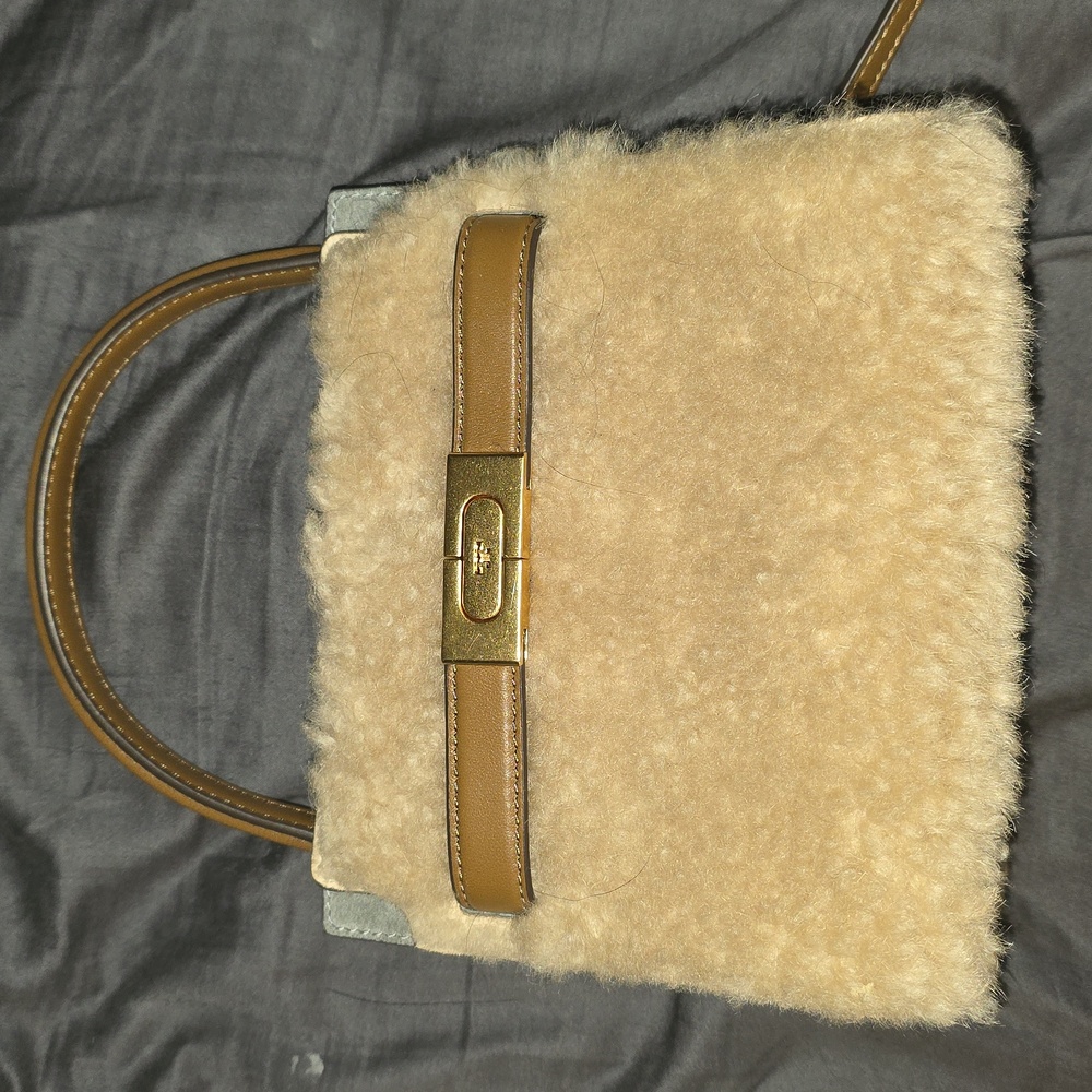 Tory Burch Lee Radziwill Petite Double Bag Shearling